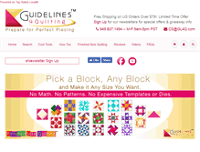 Tablet Screenshot of guidelines4quilting.com